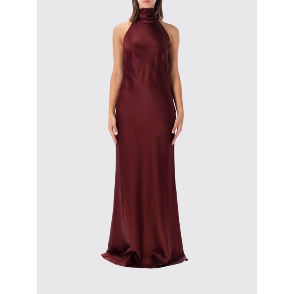 Ralph Lauren Women Ralph Lauren Halterneck High-Neck Satin Long Evening Gown